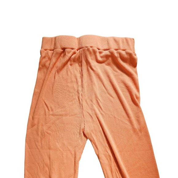 JLUXLABEL Ribbed Orange Ribbed Stretchy Pants Sz M - Picture 4 of 5